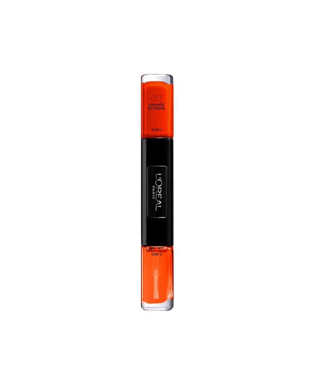 L&#x27;Oreal Paris, Infallible, Gel-Effect, Nail Polish 2-In-1, 013, Orange Extreme, 2 x, 5 ml