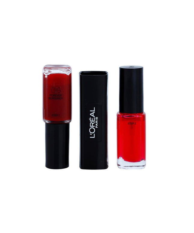 L&#x27;Oreal Paris, Infallible, Nail Polish 2-In-1, 016, Forever Burgundy, 2 x, 5 ml