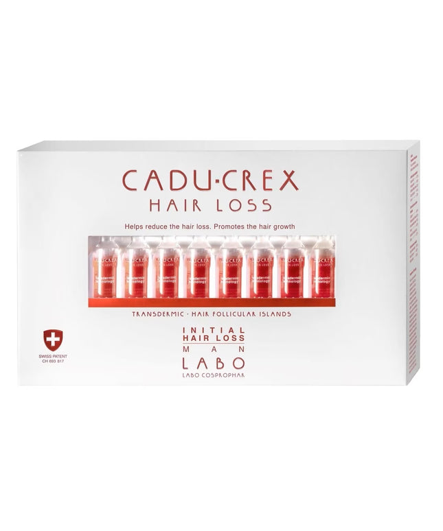 Labo, Cadu-Crex Initial Stage, Anti-Hair Loss, Ampoules Treatment Serum, For Scalp, For Men, 40 pcs, 3.5 ml