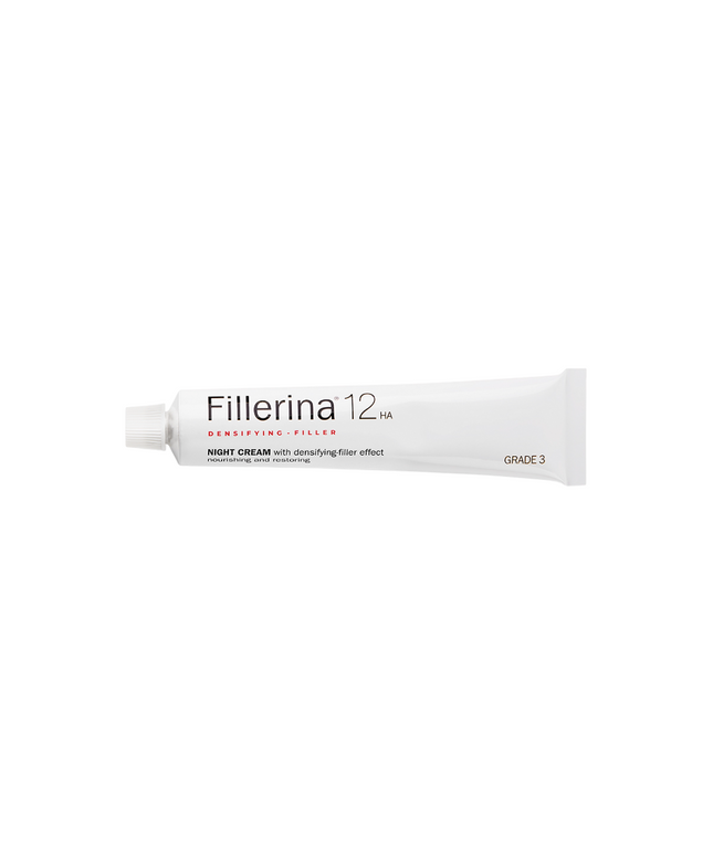 Labo, Fillerina 12HA Densifying Filler Grade 3, Nourishing &amp; Restoring, Night, Cream, For Face, 50 ml