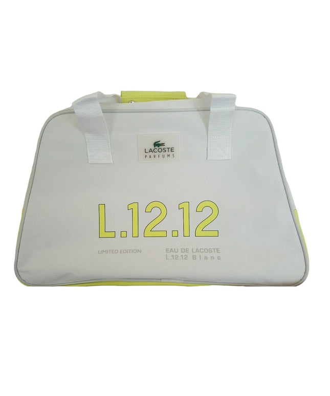 Lacoste, Eau de Lacoste L.12.12 Blanc, Polyester, Textile Bag, Duffel Travel/Gym, White, For Women, 48 x 18 x 30 cm