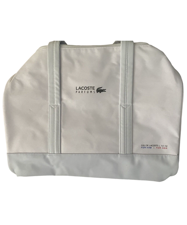 Lacoste, Eau de Lacoste L.12.12, Polyester, Textile Bag, Weekend Bag, White, Unisex, 16 x 10 x 10 inch