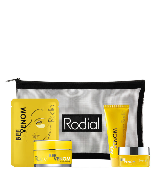Little Luxuries Kit Set Rodial: Bee Venom, Moisturizing, Cream, For Face, 15 ml + Bee Venom, Eliminates Impurities, Cleansing Balm, For Face, 20 ml + Bee Venom, Anti-Wrinkle, Eye Cream, 5 ml + Bee Venom, Firming, Eye Patch, 3 g