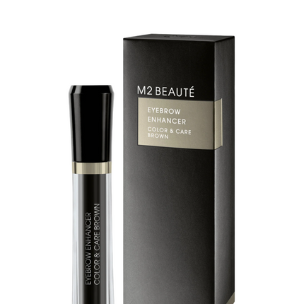 M2 Beaute, Eyebrow Enhancer Color &amp; Care, Vegan, Growth, Eyebrow Gel, Brown, 6 ml