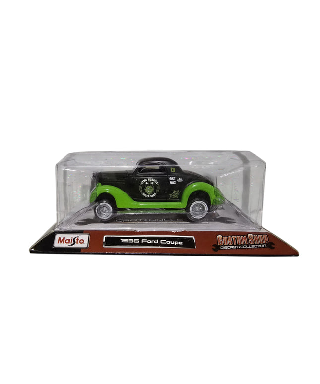 Maisto, Custom Shop Diecast, 1936 Ford Coupe, Toy Car, Black/Green, 3+ years
