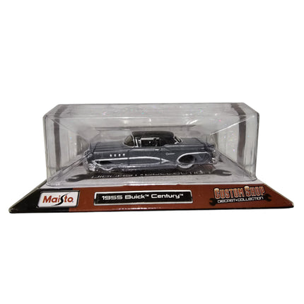 Maisto, Custom Shop Diecast, 1955 Buick Contemporary, Toy Car, Silver, 3+ years