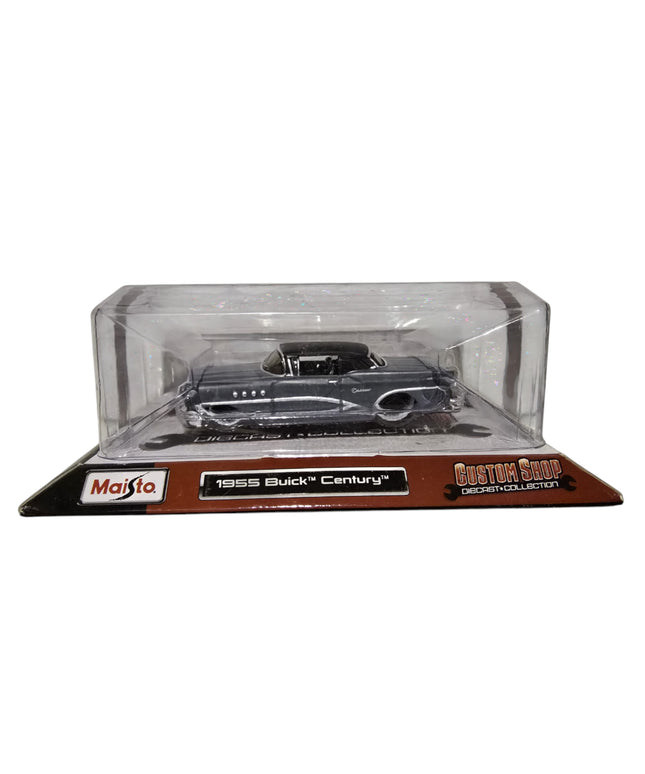 Maisto, Custom Shop Diecast, 1955 Buick Contemporary, Toy Car, Silver, 3+ years