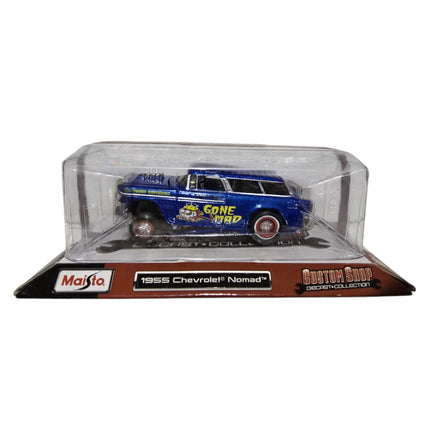 Maisto, Custom Shop Diecast, 1955 Chevrolet Nomad, Toy Car, Blue, 3+ years