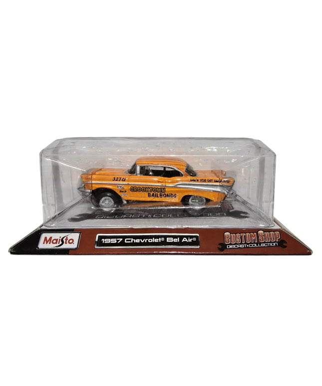Maisto, Custom Shop Diecast, 1957 Chevrolet Bel Air, Toy Car, Orange, 3+ years
