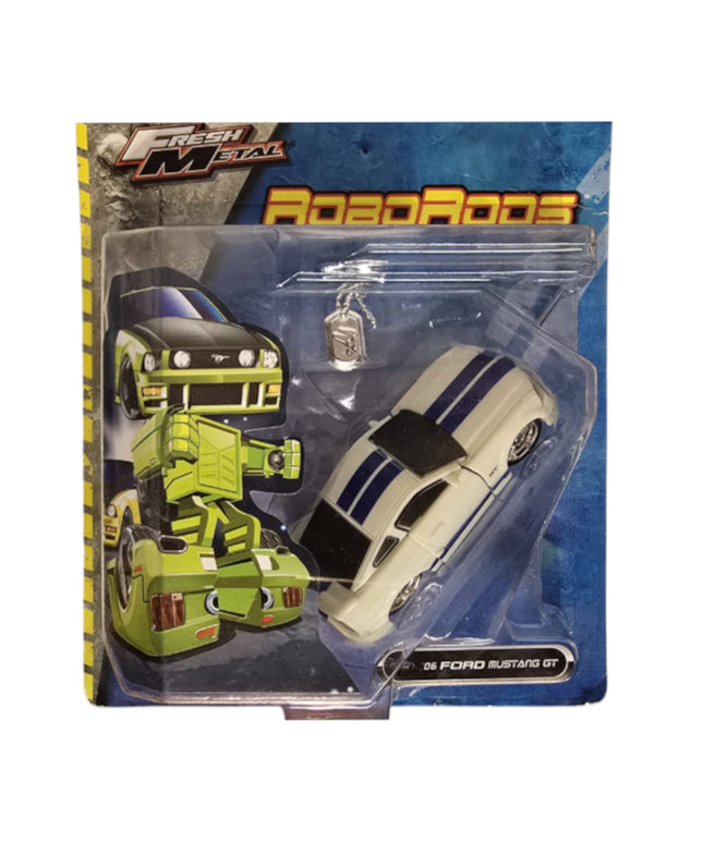 Maisto, Fresh Metal Robo Rods, Transformer Ford Mustang, Toy Car, White, 3+ years