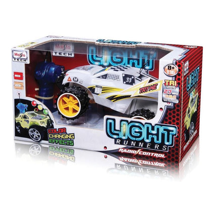 Maisto, Light Runners, Radio Control, Toy Car, White