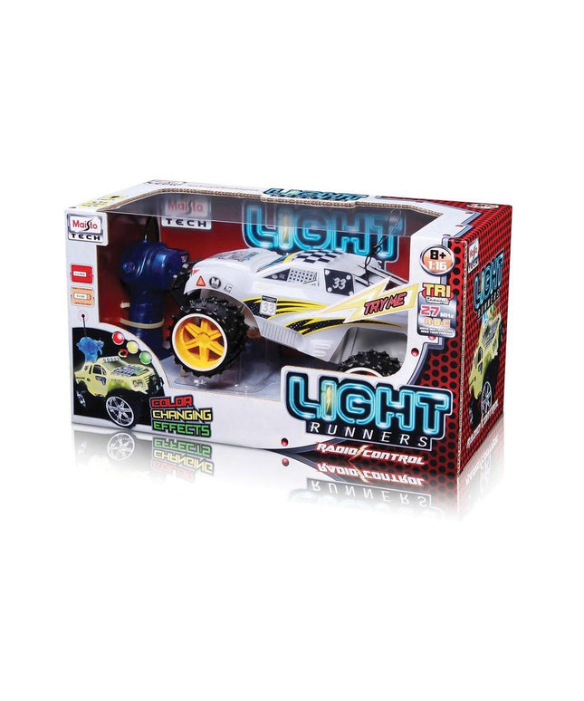 Maisto, Light Runners, Radio Control, Toy Car, White
