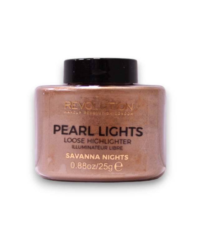 Makeup Revolution, Pearl Lights, Loose Highlighter Powder, Savannah Nights, 25 g