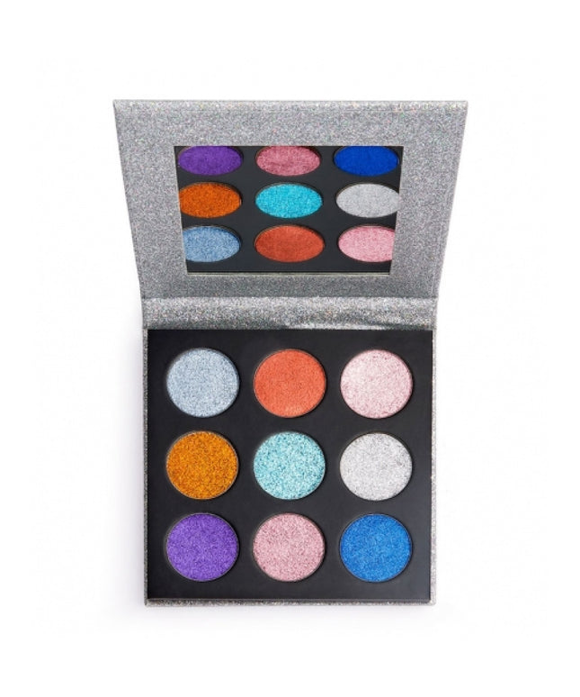 Makeup Revolution, Pressed Glitter, Face Palette, Illusion, 13.5 g