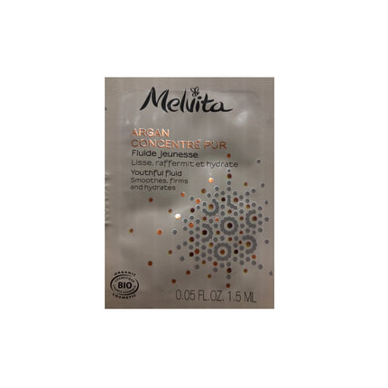 Melvita, Argan Concentre Pur, Argan Oil &amp; Argan Pulp Extract, Smoothes/Firms &amp; Hydrates, Day, Fluid, For Face, 1.5 ml *Sample
