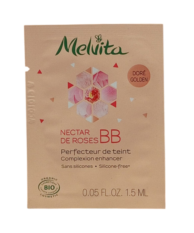 Melvita, Nectar de Roses, Organic, Light Coverage, BB Cream, Golden, 1.5 ml *Sample