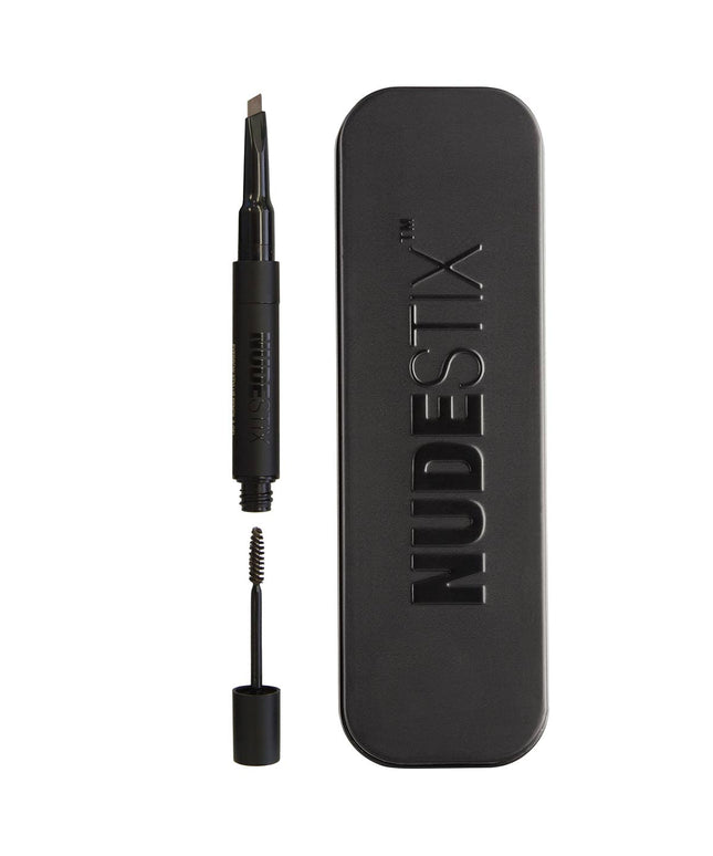 Nudestix, Brow Stylus, Waterproof, Double-Ended, Eyebrow Cream Pencil &amp; Gel 2-In-1, Ash Brown, 0.2 g