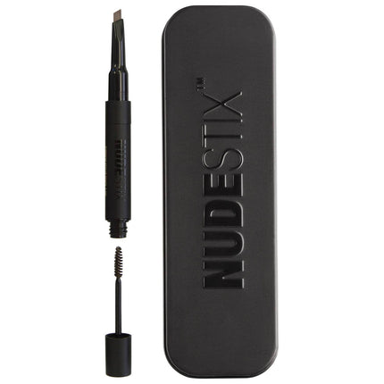 Nudestix, Brow Stylus, Waterproof, Double-Ended, Eyebrow Cream Pencil &amp; Gel 2-In-1, Brown, 0.2 g