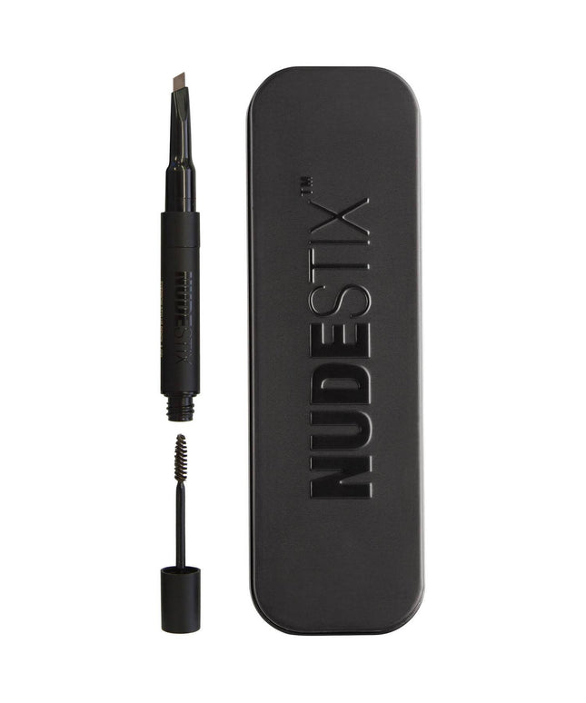 Nudestix, Brow Stylus, Waterproof, Double-Ended, Eyebrow Cream Pencil &amp; Gel 2-In-1, Brown, 0.2 g