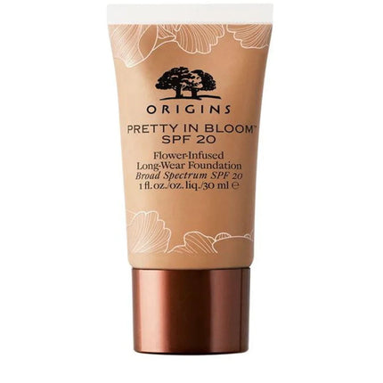 Origins, Pretty In Bloom, Long Wearing, Cream Foundation, 500, Medium Deep Warm, SPF 20, 30 ml
