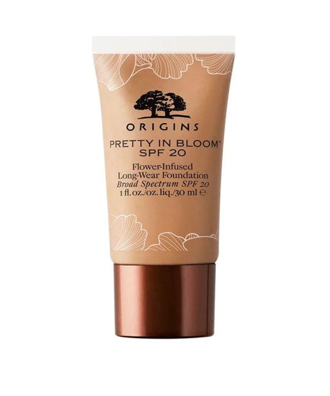Origins, Pretty In Bloom, Long Wearing, Cream Foundation, 500, Medium Deep Warm, SPF 20, 30 ml