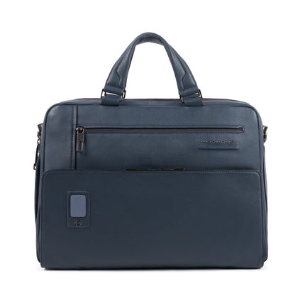 Piquadro, Akron, Leather Briefcase, Computer, Blue, For Men