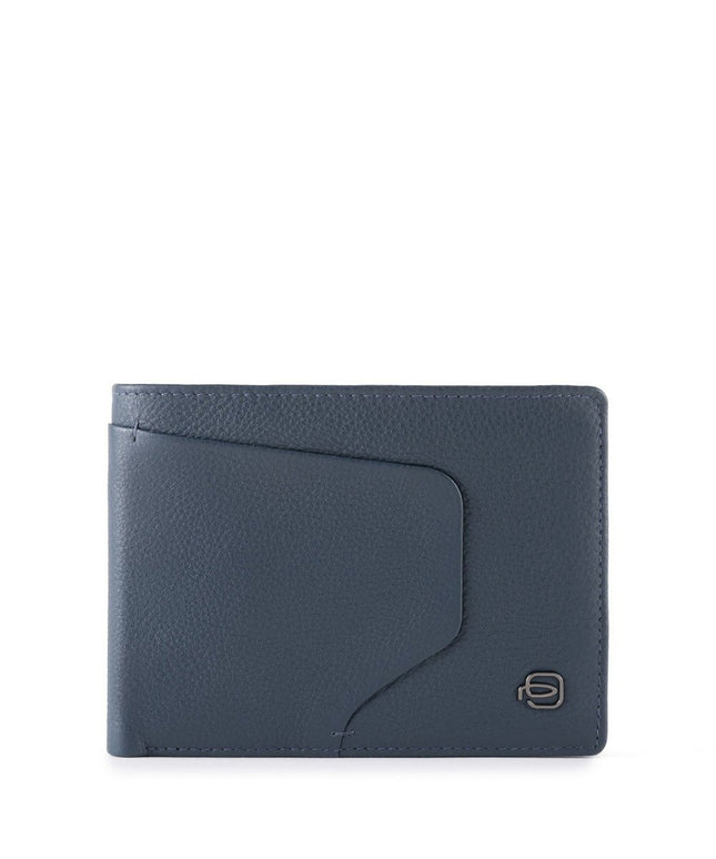 Piquadro, Akron, Leather Wallet, PU257AOR-B, Blue, For Men