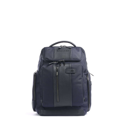 Piquadro, BagMotic, Nylon And Leather, Textile Backpack, Blue, Laptop And iPad Compartment, CA5477BR2BM/BLU, For Men, 29 x 39 x 15 cm