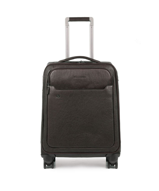 Piquadro, Black Square, Cabin Leather Trolley, Dark Brown, BV3849B3BM, 55 x 40 x 20 cm