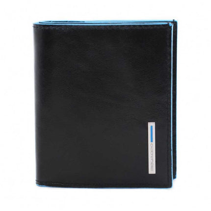 Piquadro, Blue Square, Leather Card Holder, PP1518B2, Nero/Black, Unisex