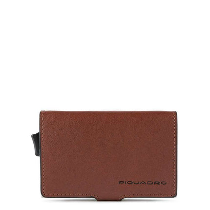 Piquadro, Black Square, Leather Card Holder, Square Sliding System, PP5649B3R-TM, Brown, For Men