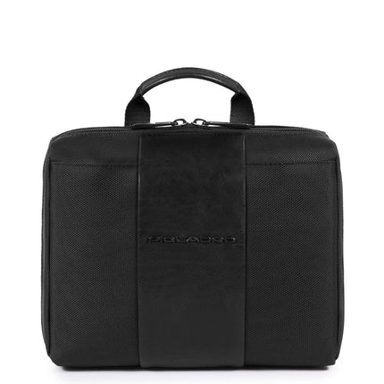 Piquadro, Brief 2, Recycled Fabric, Textile Briefcase, Workbag, Black, 26 x 20 x 9 cm, For Men