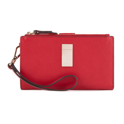 Piquadro, Dafne, Leather Wallet, Credit Card Case, Red, For Women