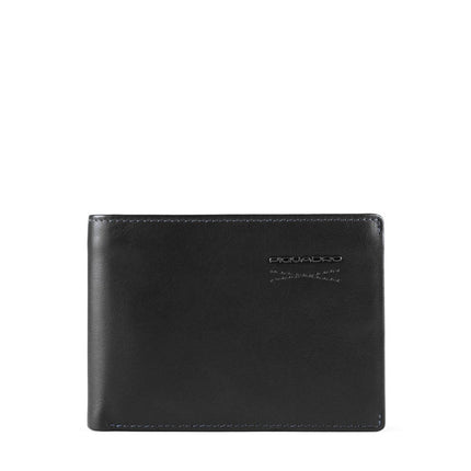 Piquadro, Obidos, Leather Wallet, Slim, PU257W110R-N, Black, For Men