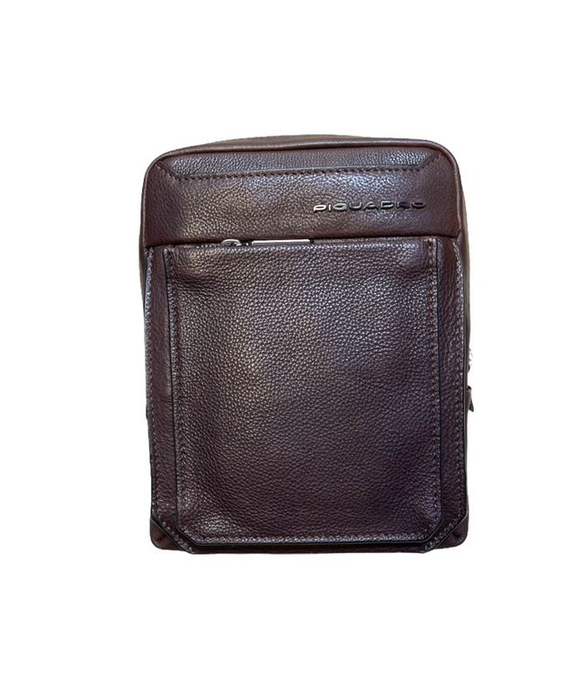 Piquadro, Tallin, Leather Crossbody Bag, Brown, CA3084W108, 23 X 18 X 5 cm, For Men
