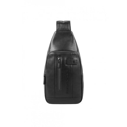Piquadro, Piquadro, Leather Backpack, Black, Sling Bag, For Men