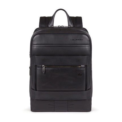 Piquadro, Piquadro, Leather, Leather Backpack, Black, Anti-Fraud Protection, CA5555W110, For Men