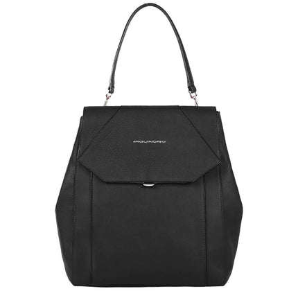 Piquadro, Piquadro, Leather, Leather Backpack, Black, Expandable, For Women