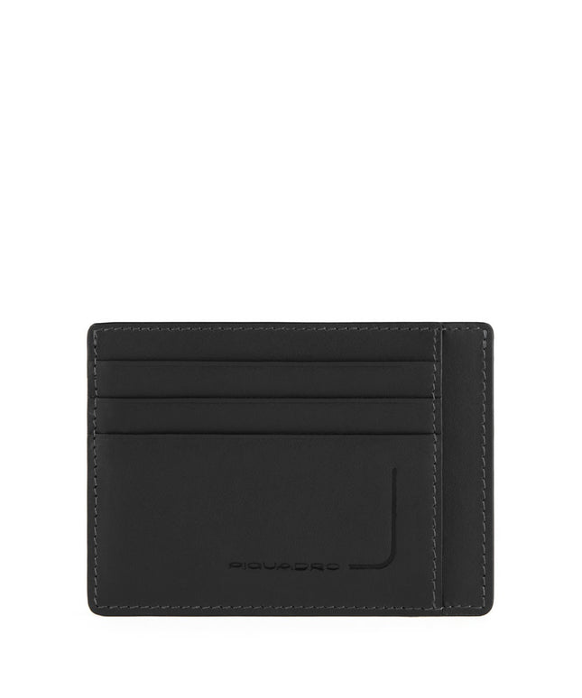 Piquadro, Piquadro, Leather Card Holder, Black, For Men