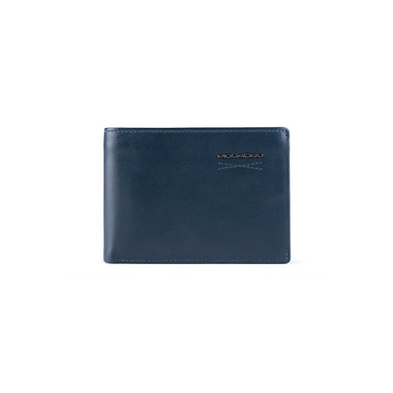 Piquadro, Piquadro, Leather Wallet, RFID Anti-Fraud Protection, Navy Blue, For Men
