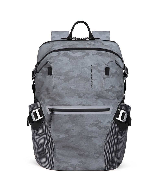 Piquadro, PQM, Polyester, Textile Backpack, Camouflage, Laptop And iPad Compartment, Unisex, 32 x 41 x 16 cm