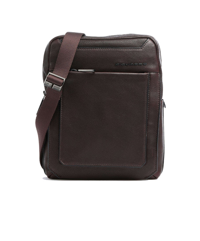 Piquadro, Tallin, Small, Leather Crossbody Bag, Brown, CA1816W108, 21.5 x 27 x 7 cm, For Men