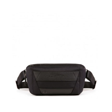 Piquadro, Trakai, Leather Fanny Pack, Black, 27 x 14.5 x 7.5 cm, For Men