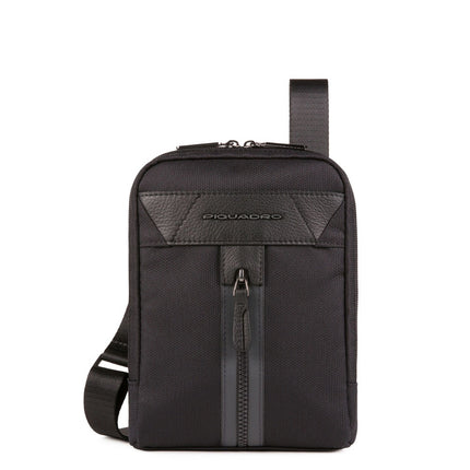 Piquadro, Trakai, Shoulder Bag, Textile Crossbody Bag, Black, 23 x 17 x 5 cm, For Women