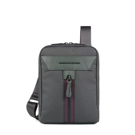 Piquadro, Trakai, Shoulder Bag, Textile Crossbody Bag, Green, 16 x 22 x 4 cm, For Men