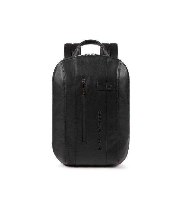 Piquadro, Urban, Leather Backpack, Black, Laptop And iPad Compartment, CA5608UB00, Unisex, 26.5 x 38 x 10 cm