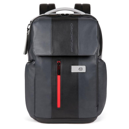 Piquadro, Urban, Leather, Leather Backpack, Black/Grey, Laptop And iPad Compartment, CA5543UB00, For Men, 31 x 43 x 16 cm