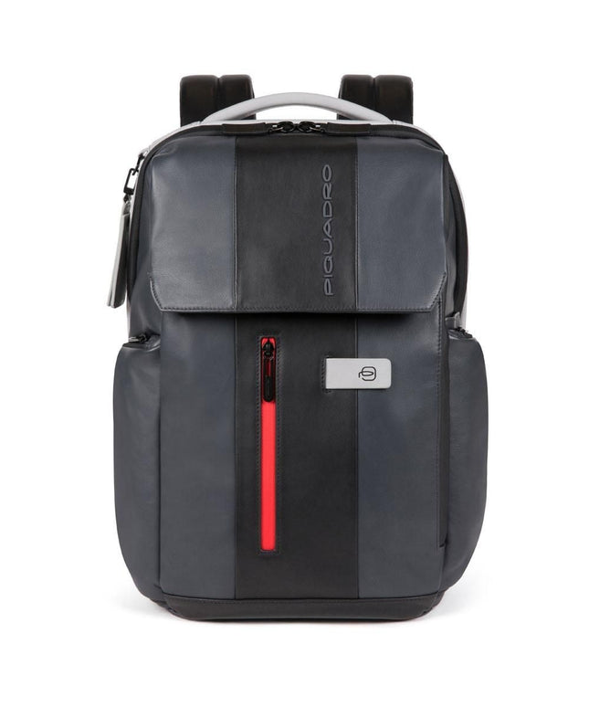 Piquadro, Urban, Leather, Leather Backpack, Black/Grey, Laptop And iPad Compartment, CA5543UB00, For Men, 31 x 43 x 16 cm