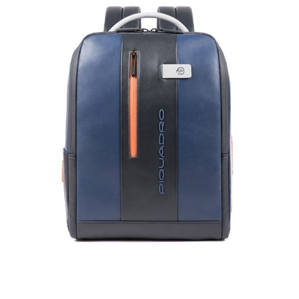 Piquadro, Urban, Leather, Leather Backpack, Blue/Grey, Laptop Compartiment, For Men, 31 x 41.5 x 12 cm