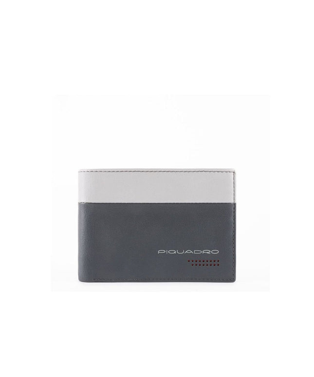 Piquadro, Urban, Leather Wallet, Coin Holder, Black, Gray, For Men